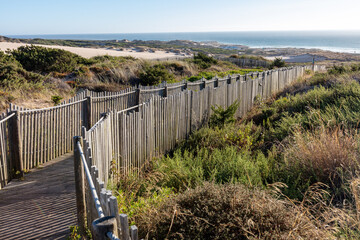 Scenic sand dunes near Cascais, Portugal