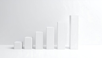 concept graph representing rapid market growth, Rising Bar Chart Conceptual Visualisation of Growth and Progress