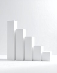 concept graph representing rapid market growth, Descending Bar Chart
