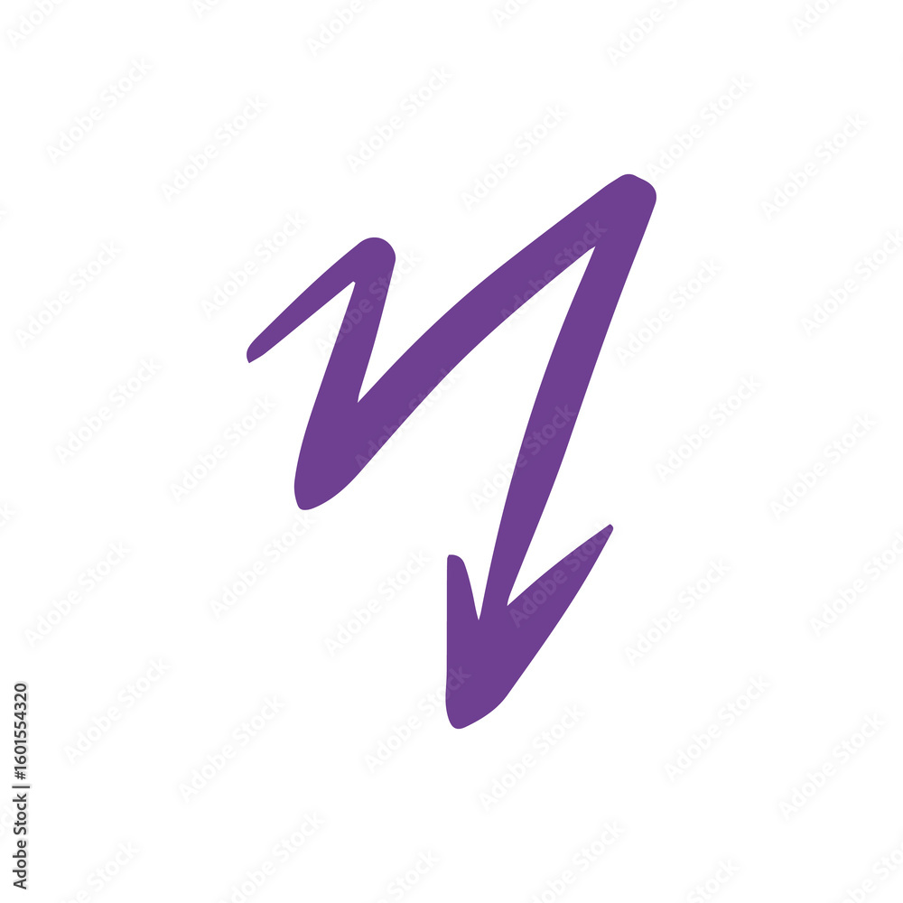 Fototapete a red alphabet letter z vector illustration with a lightning symbol and check mark, a perfect design