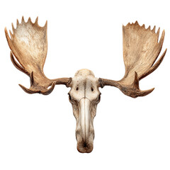 An artistic rendering of an elk skull, with large antlers spread wide