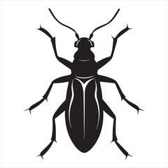 Fototapeta premium ground beetle silhouette vector