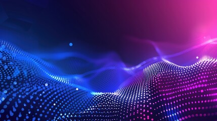 Abstract Wavy Pattern With Blue and Purple Dotted Surface