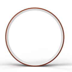 Minimalist White Circle with Red Edge, circle