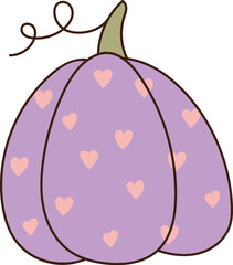 Groovy Heart Patterned Pumpkin