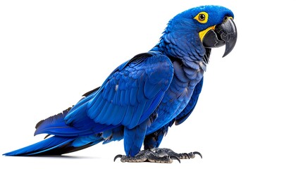 Obraz premium Vibrant blue parrot profile