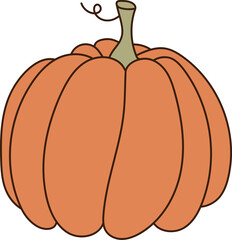 Pumpkin with Curved Stem