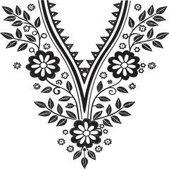 floral neckline design element