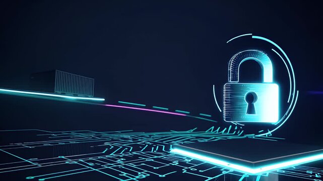 dynamic 4K animation visualizing how blockchain technology improves shipping accuracy security preventing data tampering loss during transportation process enhancing logistics