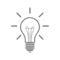 Electric Light Bulb Icon Symbolizing Idea Innovation Inspiration Design