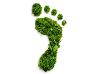 Green footprint ecology concept environmental impact sustainability eco friendly path