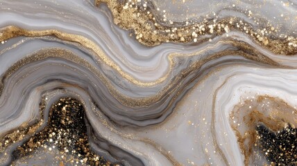 Obraz premium Elegant marble texture with gold accents. AI image