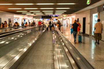 Busy Summer Day at Hamburg Airport with Travelers in Motion
