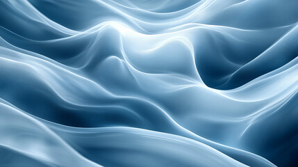 Fototapeta premium Abstract flowing blue fabric