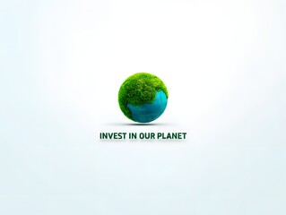 Invest in our planet earth day concept for sustainability and environmental awareness