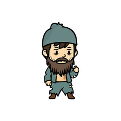 cartoon character of a man