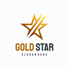 Luxury Gold Star logo designs template, Elegant Star logo designs
