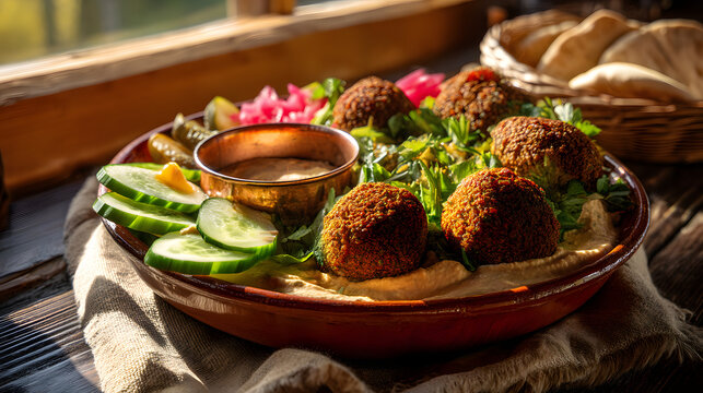 A warm terracotta dish filled with golden crispy balls