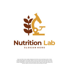 Obraz premium Nutrition Laboratory logo designs concept vector, logo template icon symbol