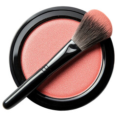 Blush Powder Compact with Makeup Brush for Beauty Application