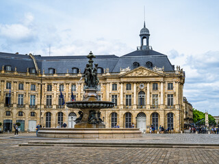 Fontaine des Trois Graces, Place de la Bourse, Bordeaux, Gironde, Nouvelle-Aquitaine, France, Europe