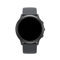 Fitness watch with blank screen isolated on white background