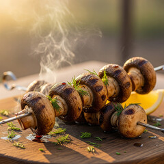 mushroom shashlik