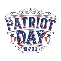 Obraz premium Patriot Day vector typography t-shirt design