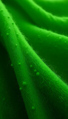 Green felt fabric close-up. Abstract background. The texture of the fibers. Velvet surface, digital art. White tone