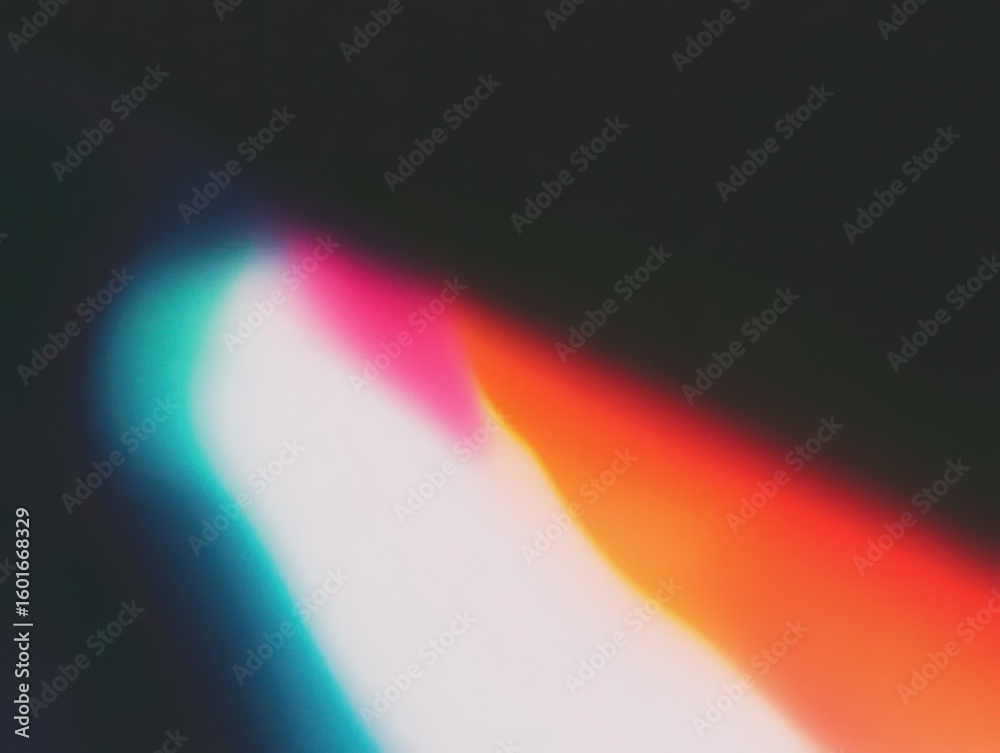 Poster light leak effect with vibrant color spectrum. abstract background with blurred colorful gradient. o