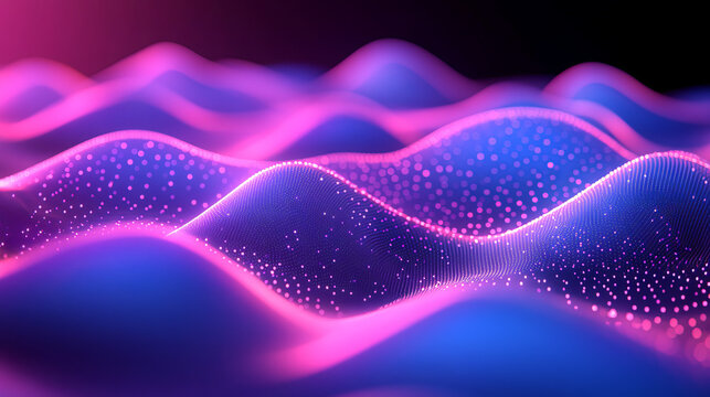 Abstract data visualization of undulating waveforms