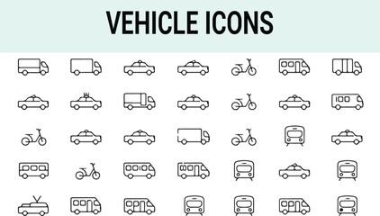 Vehicle Icons Collection