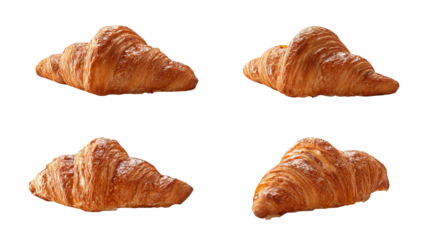 Freshly baked croissants, a delicious golden brown pastry treat for breakfast delicious