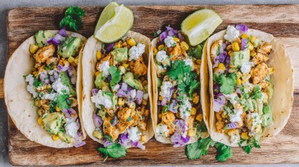 Delicious Tacos with Fresh Ingredients and Vibrant Flavors