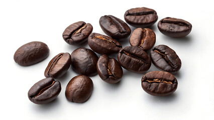 coffee beans on white background