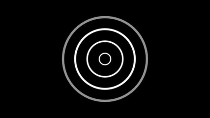 Technology radio waves signal icon animation. Radio waves background. Network tower produced radio wave concept. Network tower produced radio.black background represents connectivity.4k - Powered by Adobe