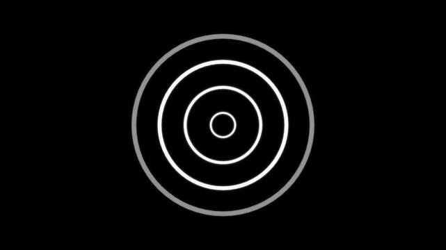Technology radio waves signal icon animation. Radio waves background. Network tower produced radio wave concept. Network tower produced radio.black background represents connectivity.4k