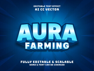 bold 3d aura farming viral text effect