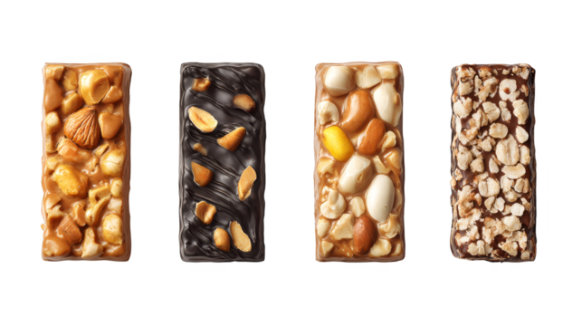 A row of assorted nuts, visual guide to healthy snacking and ingredient options