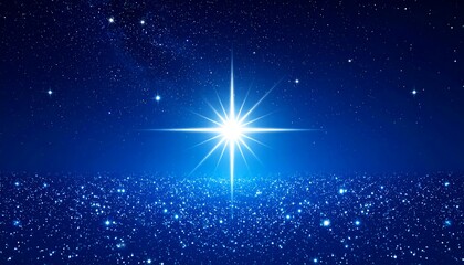 Sparkling star in a dark night sky