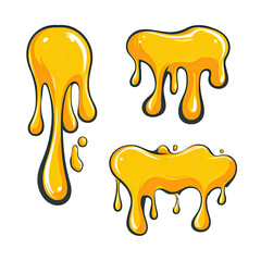 Dripping,  yellow,  honey,  blobs