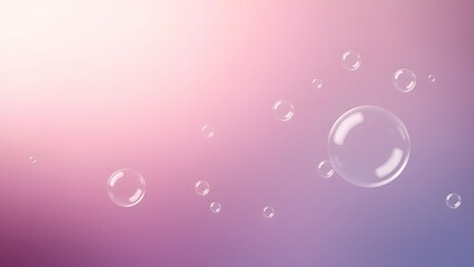 Abstract thought bubbles float against gradient background, representing creative ideas in minimalist style.