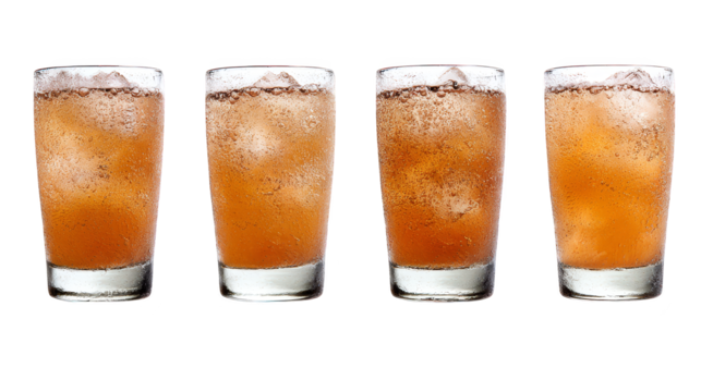 Three glasses of golden beer, a refreshing beverage for any occasion refreshing