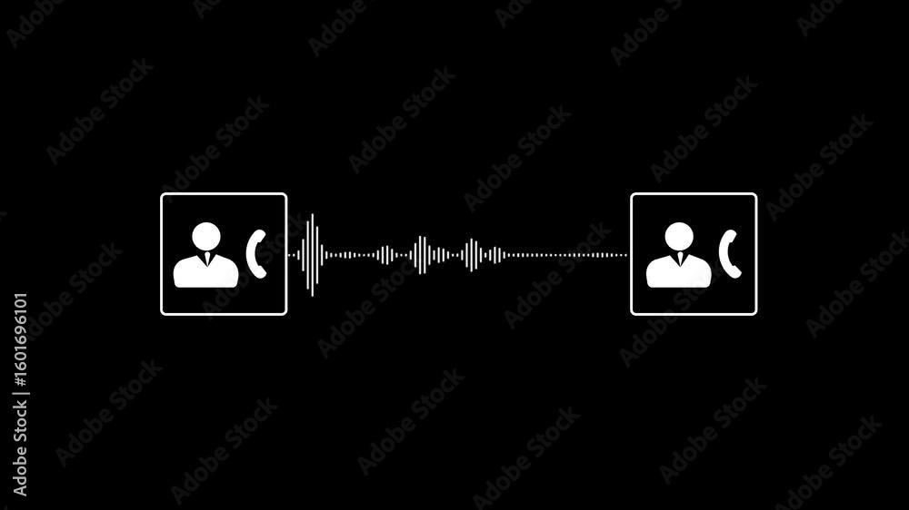 Poster animated business phone call communication connection abstract technology digital network audio. bus