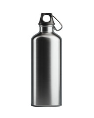 Blank Stainless Steel Water Bottle Mockup, Transparent Background