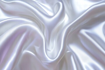Obraz premium Elegant white silk fabric background with smooth folds and soft light reflections