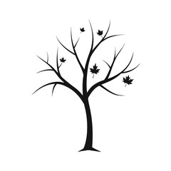 Obraz premium Abstract bare tree illustration composed of delicate flowing curved lines suitable for banners and advertisements