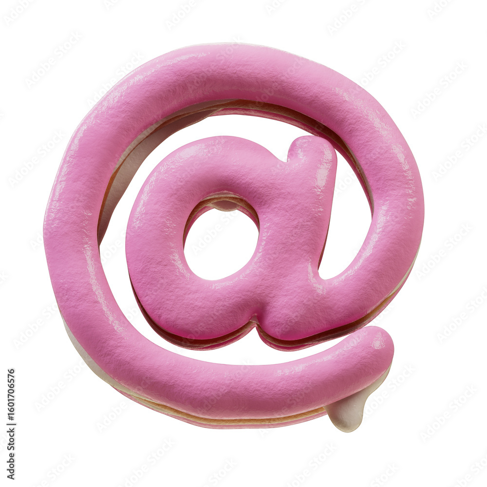 Fototapete 3d font.chocolate biscuit donut font concept. isometric alphabet. numbers and letters. 3d rendering 