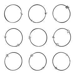 Circular Frames with Decorative Embellishments