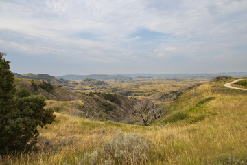 View from Boicourt Trail at Theodore Roosevelt National Park, North Dakota, USA